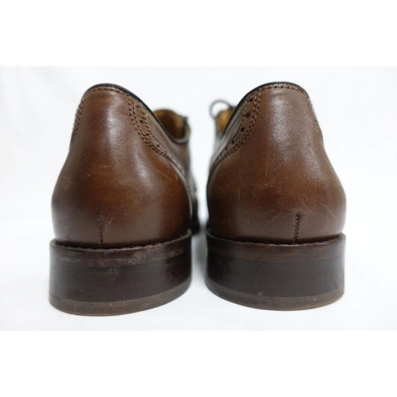 JOHNSTON & MURPHY Men Dress Shoes Halford Brown 10M-US/9UK Cap-Toe Brogued Derby main image 5